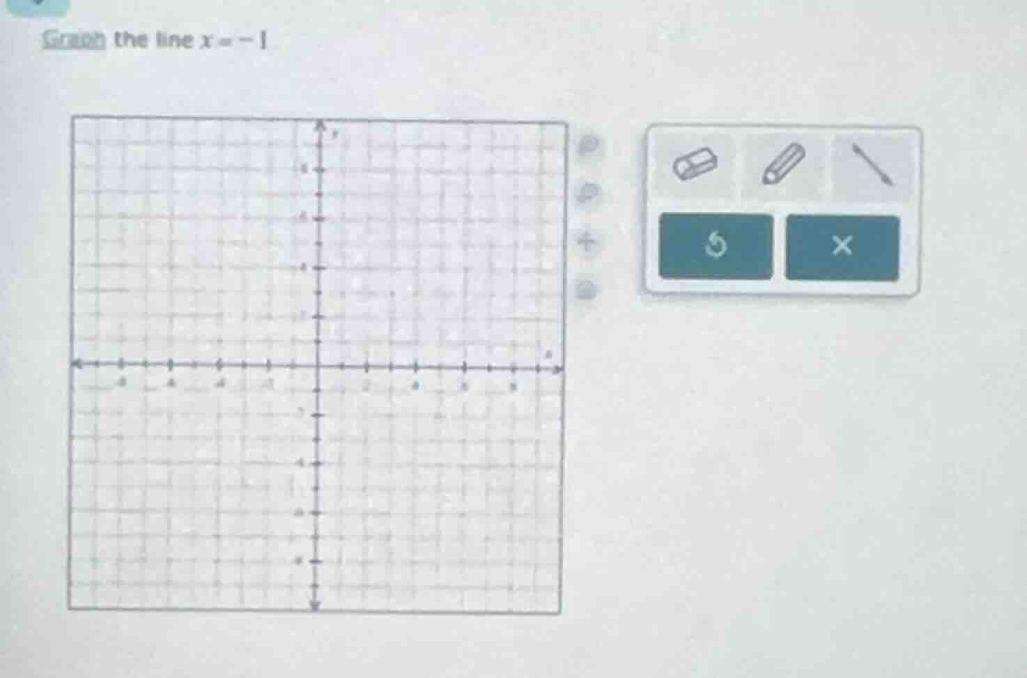 graph the line $x = -1$