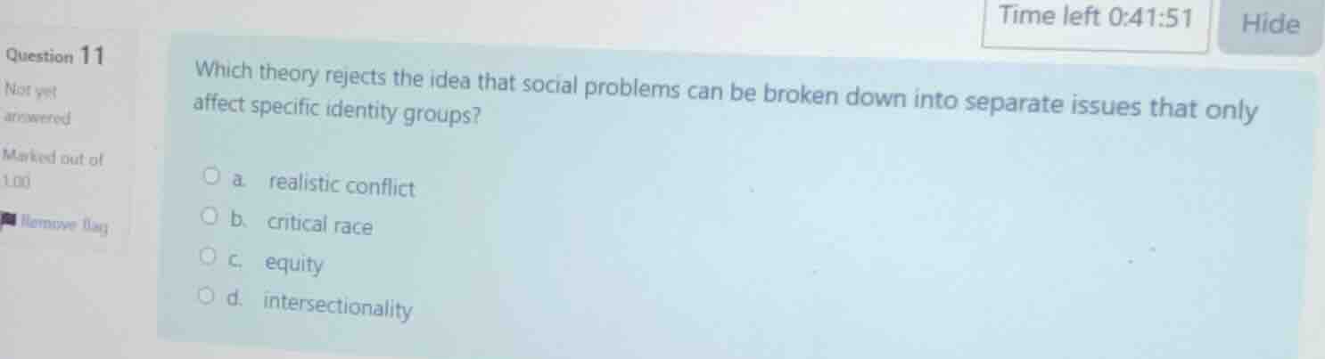 which theory rejects the idea that social problems can be broken down i…