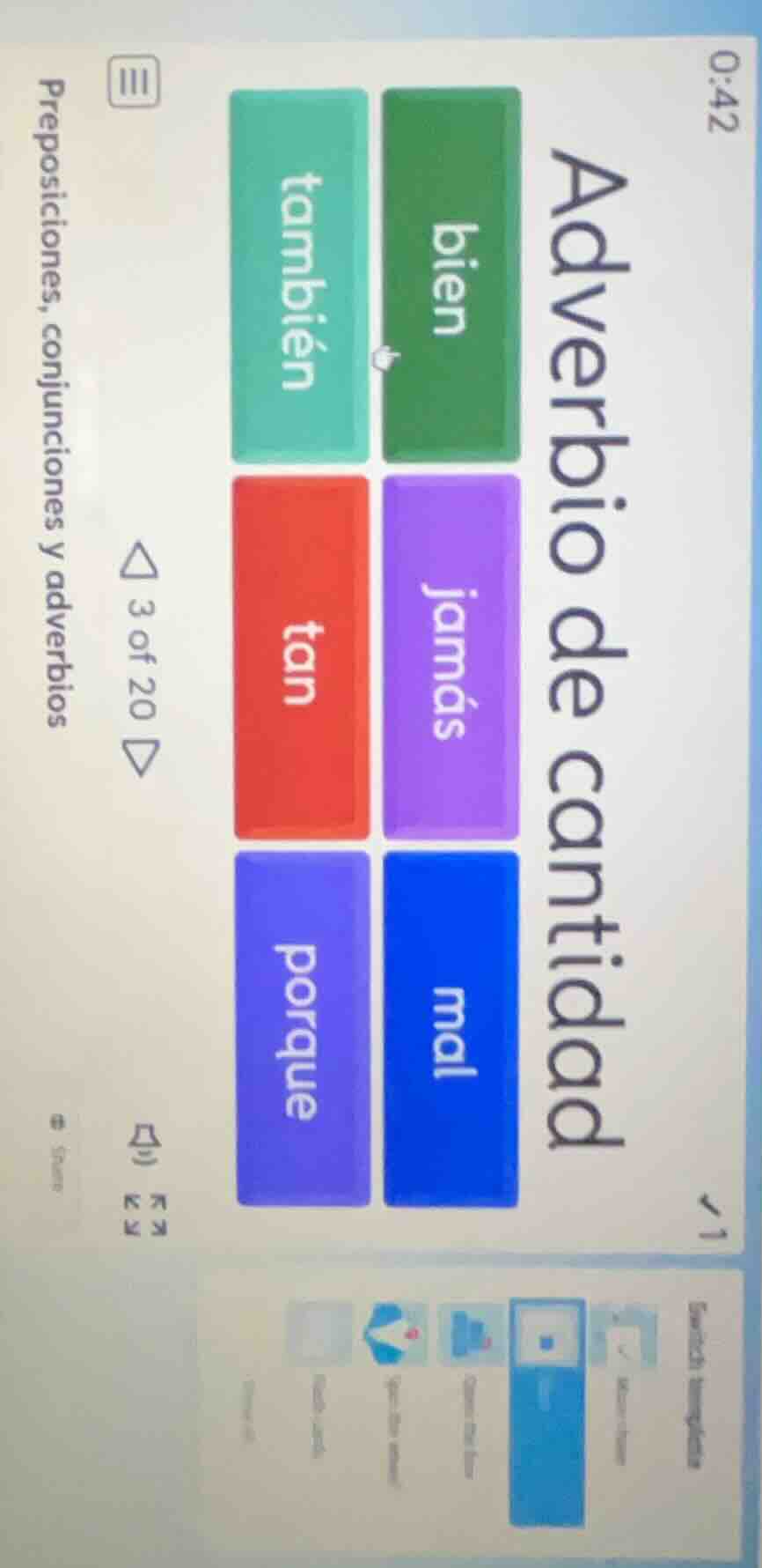 preposiciones, conjunciones y adverbios adverbio de cantidad bien tambi…