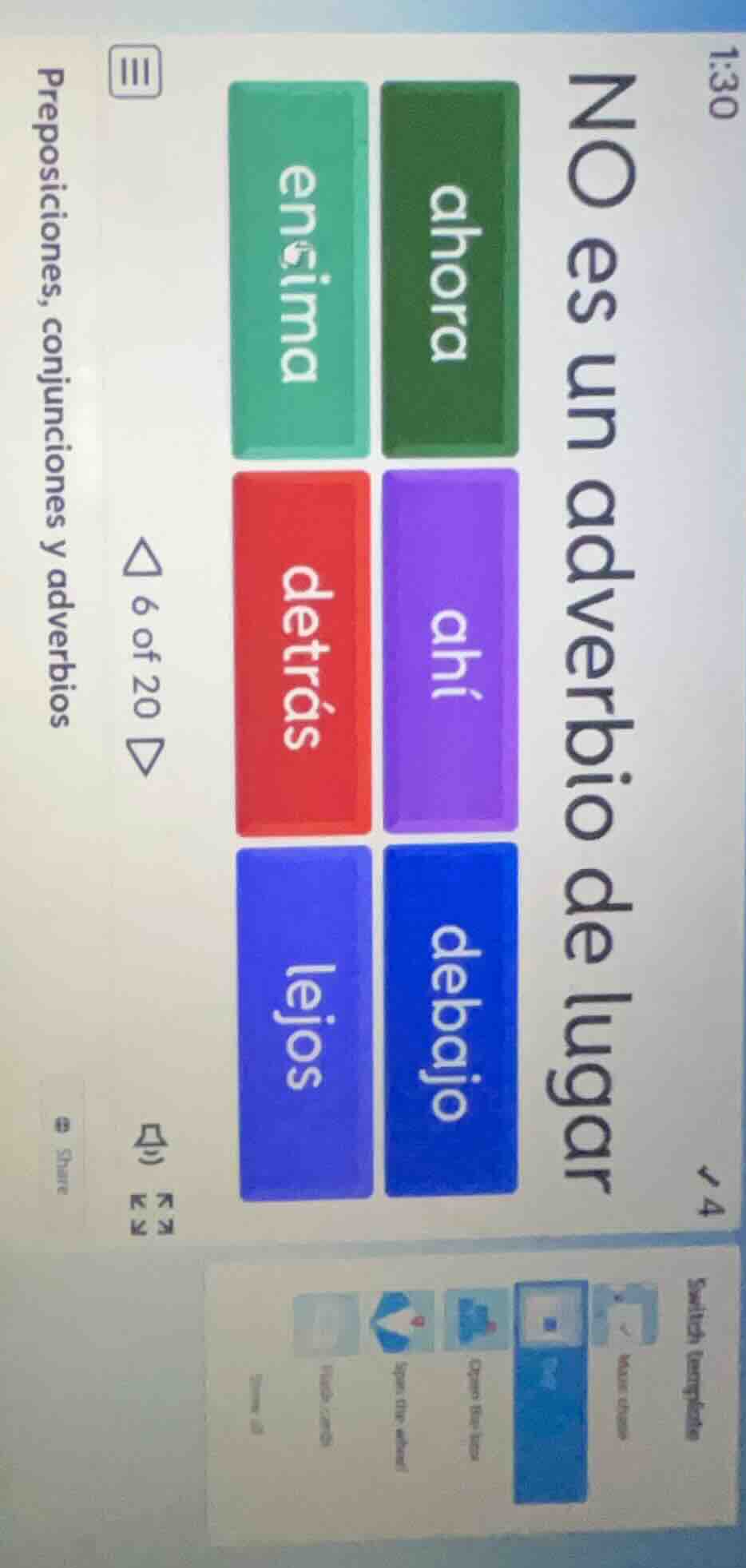 preposiciones, conjunciones y adverbios no es un adverbio de lugar 6 of…