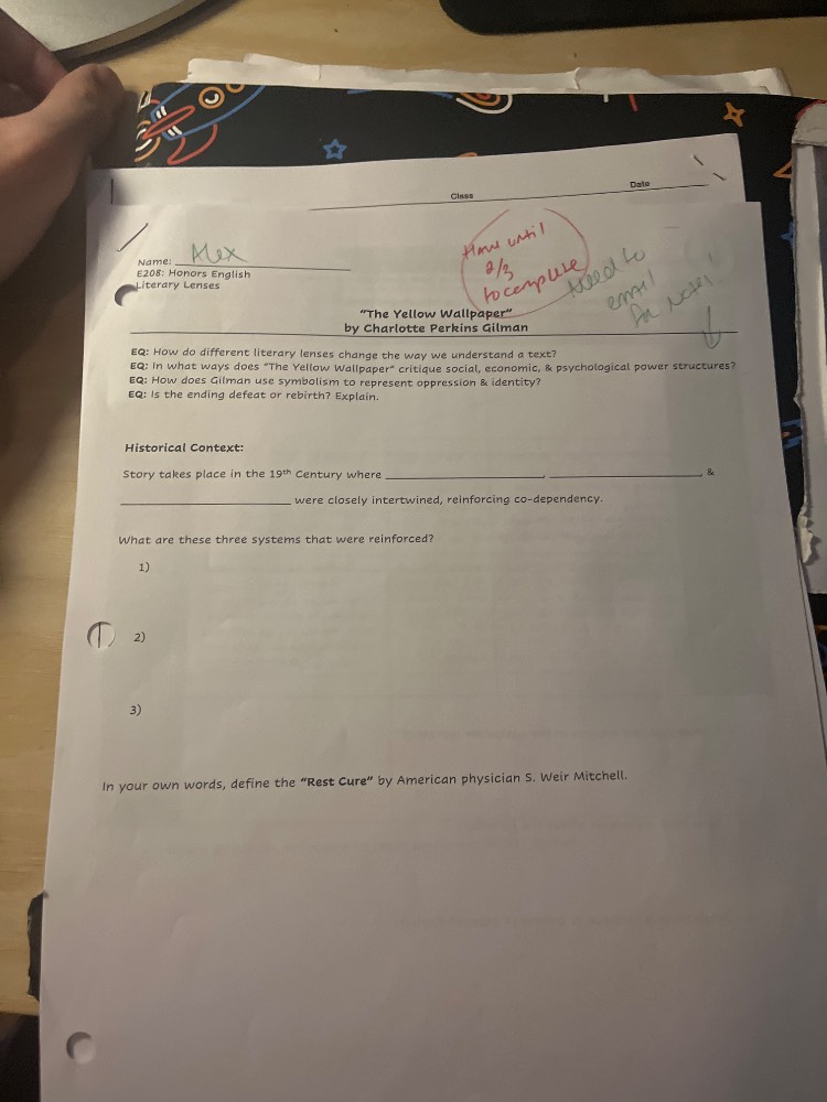 name: class: date period: honors english literary lenses \the yellow wa…