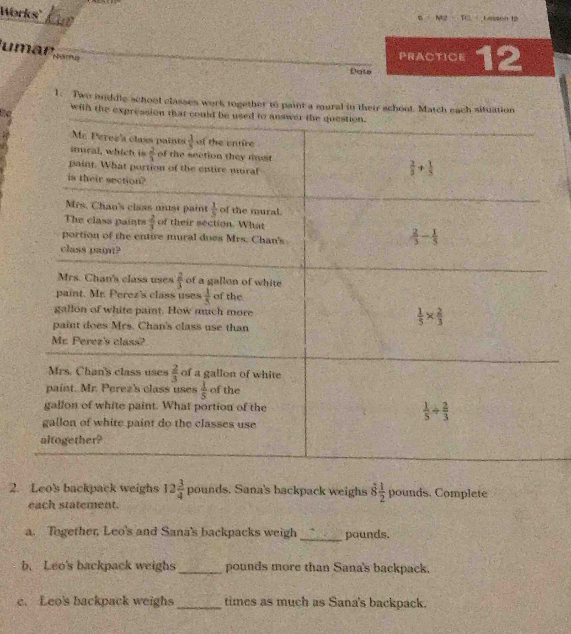 1. two middle school classes work together to paint a mural in their sc…