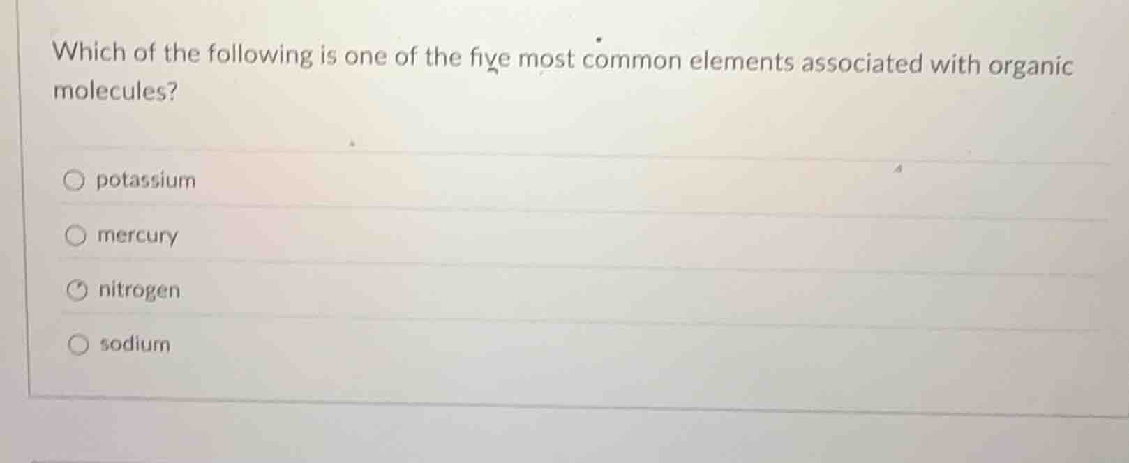 which of the following is one of the five most common elements associat…