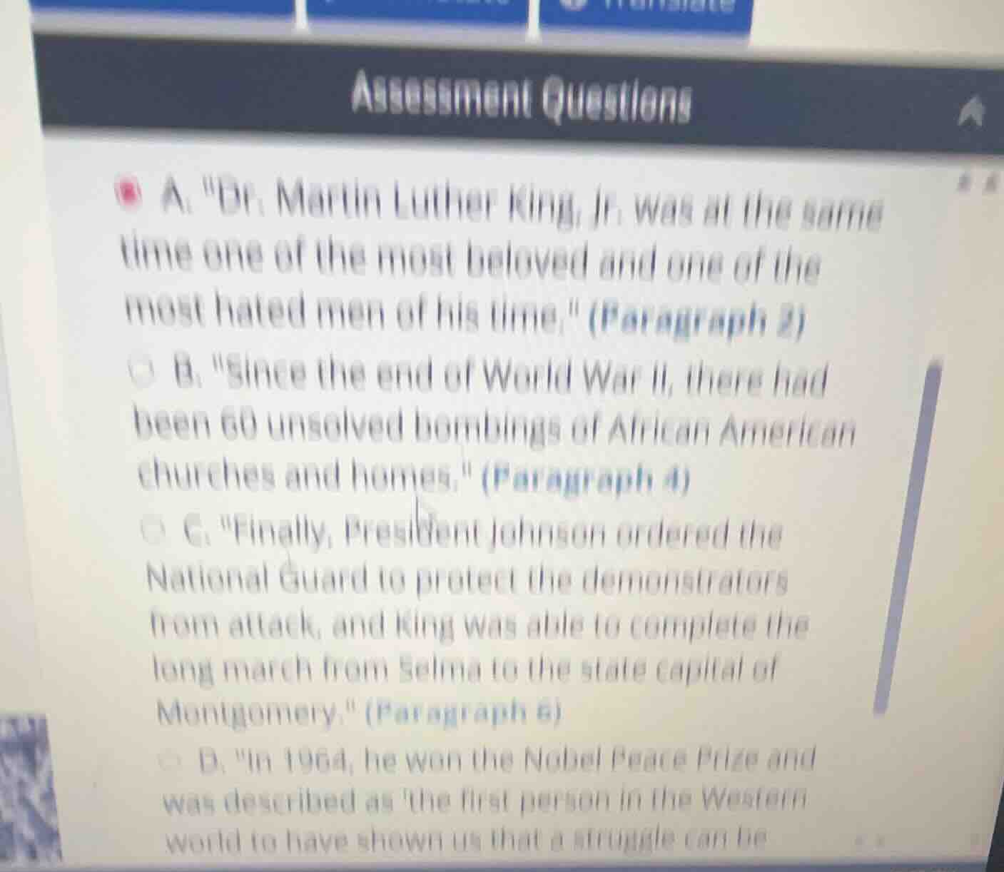 assessment questions a. \dr. martin luther king, jr. was at the same ti…