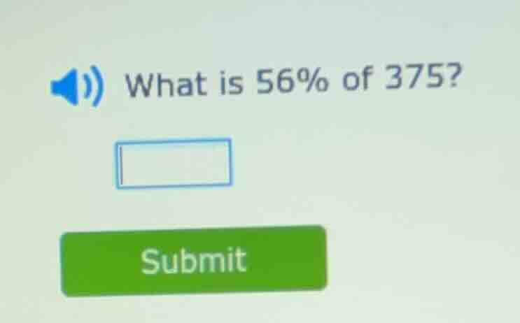 what is 56% of 375?