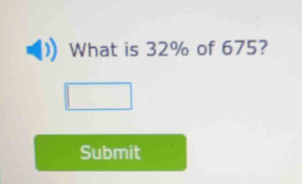 what is 32% of 675?