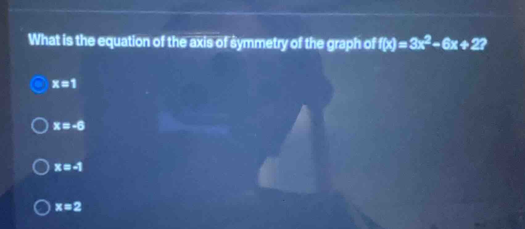 what is the equation of the axis of symmetry of the graph of $f(x)=3x^2…