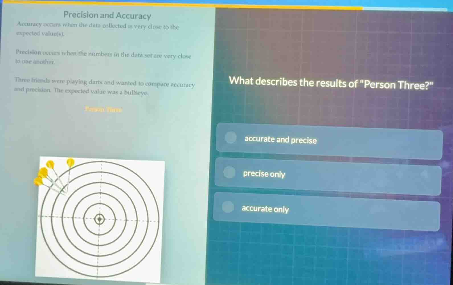 precision and accuracy accuracy occurs when the data collected is very …