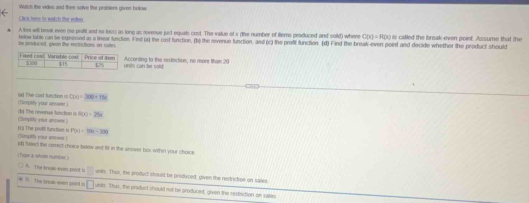 watch the video and then solve the problem given below. click here to w…