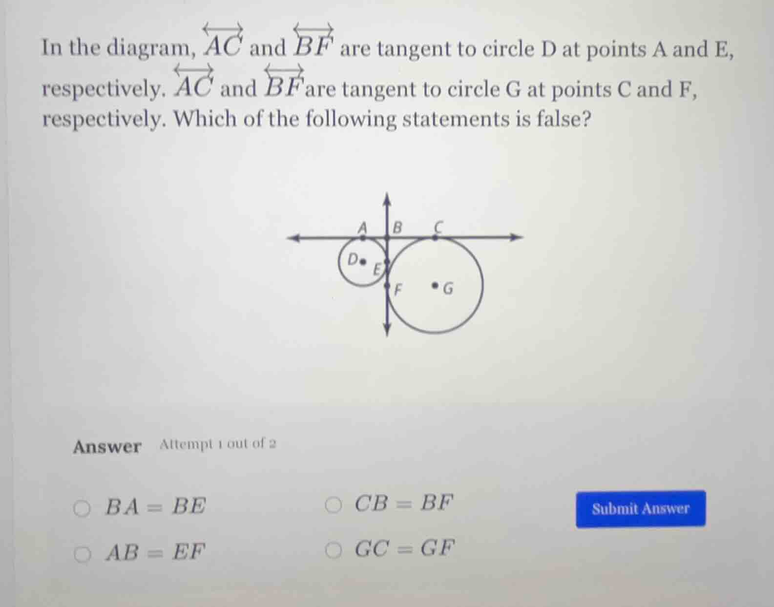 in the diagram, \\overleftrightarrow{ac} and \\overleftrightarrow{bf} a…