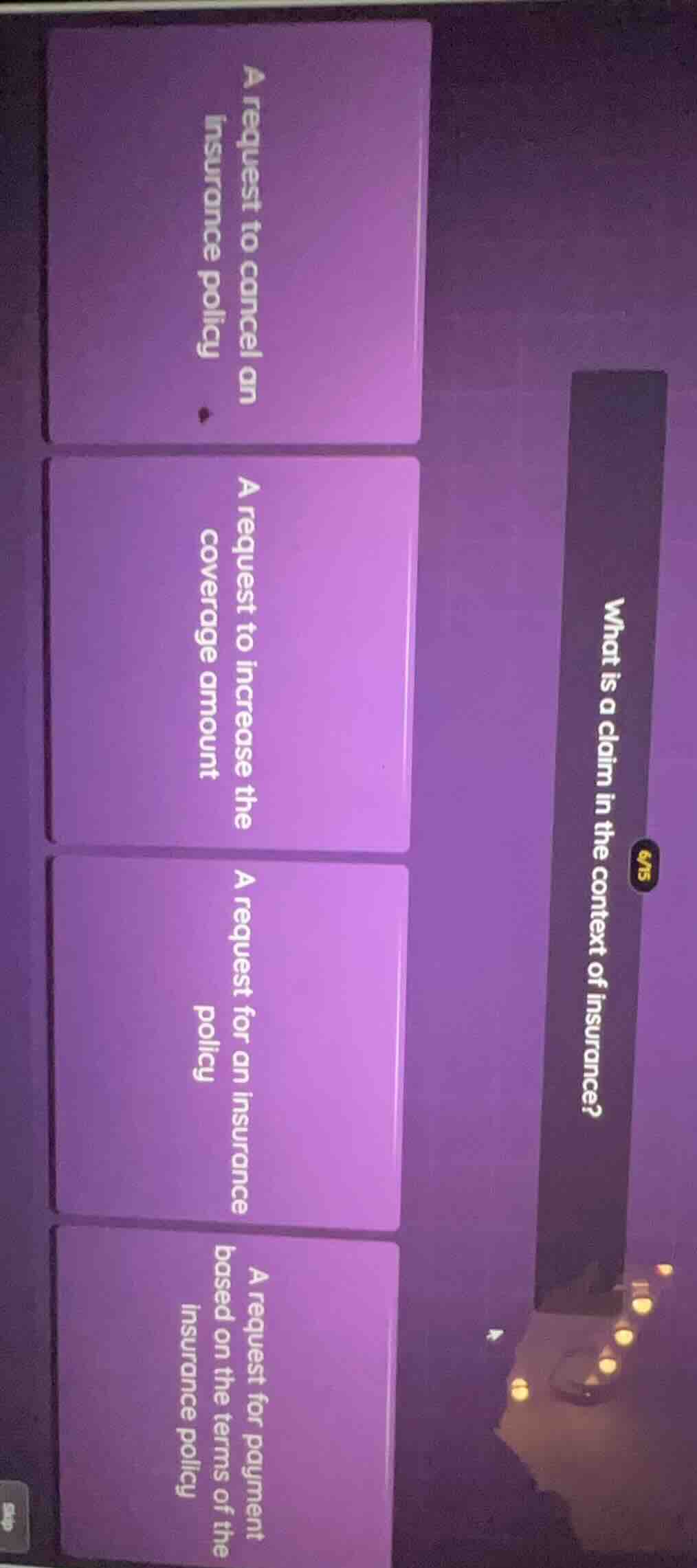 what is a claim in the context of insurance? a request to cancel an ins…