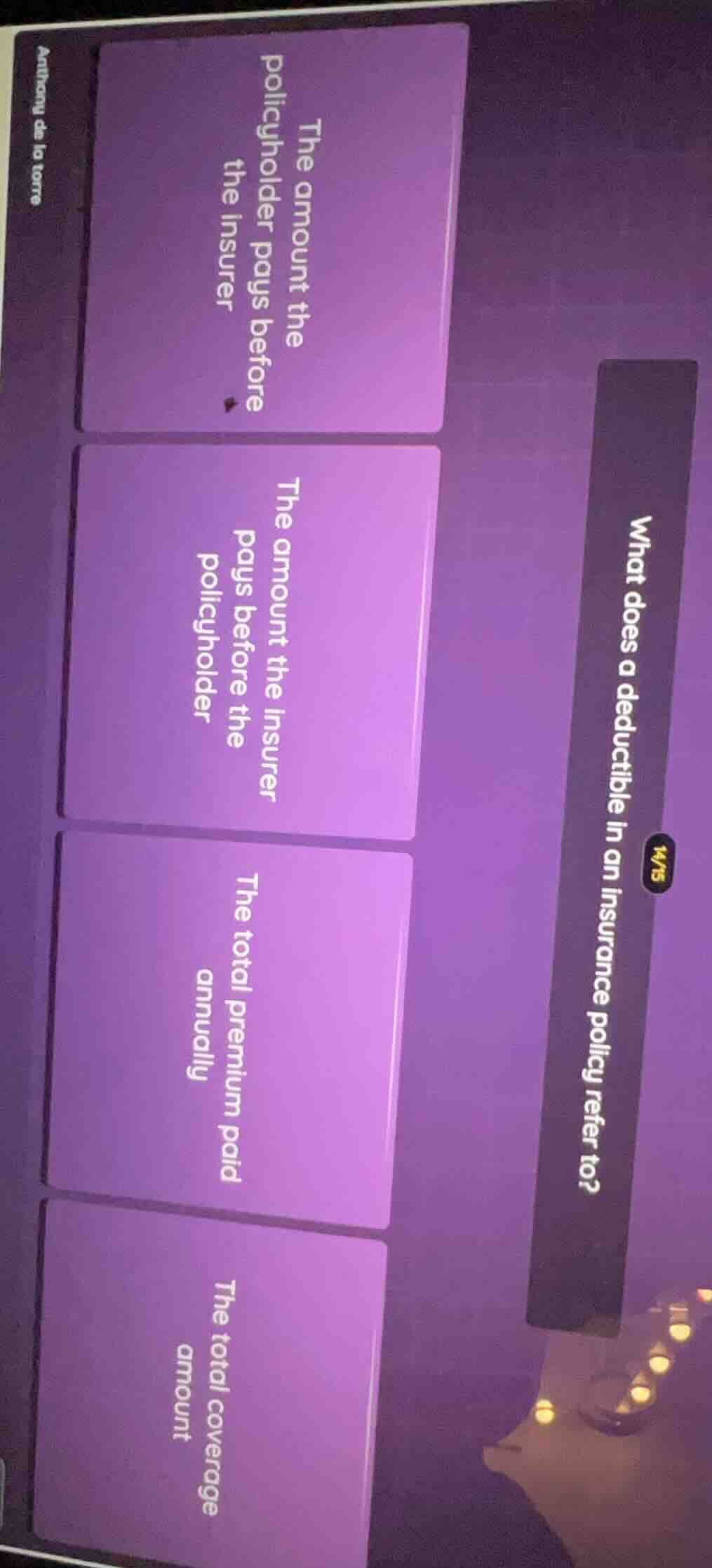 what does a deductible in an insurance policy refer to? the amount the …