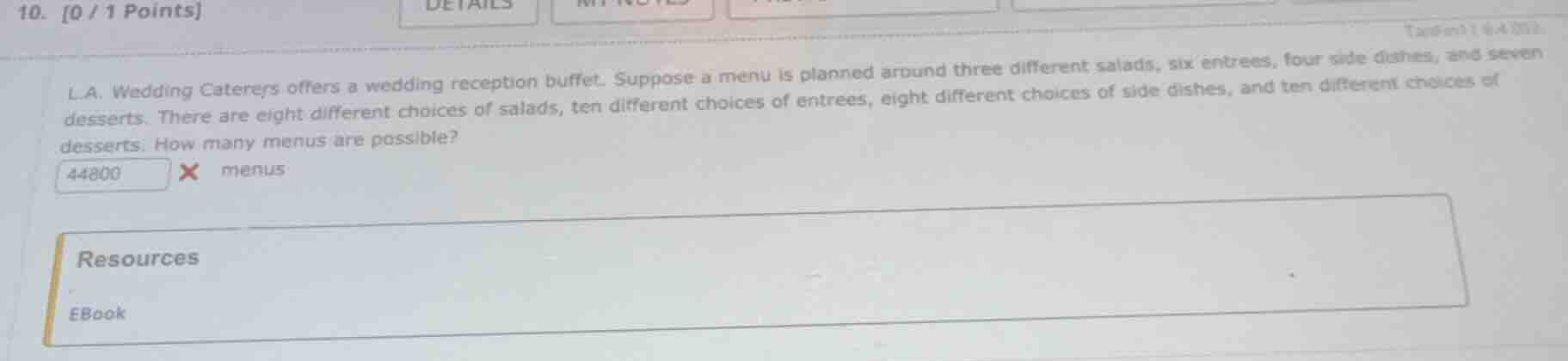 l.a. wedding caterers offers a wedding reception buffet. suppose a menu…