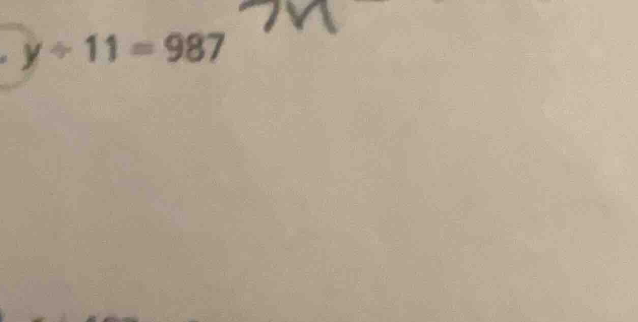 y + 11 = 987