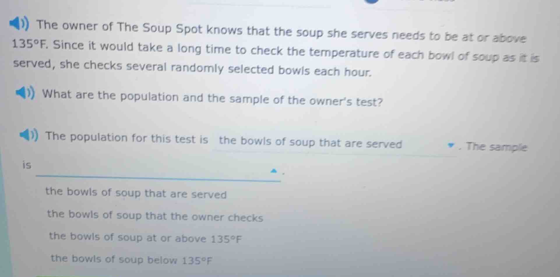 the owner of the soup spot knows that the soup she serves needs to be a…