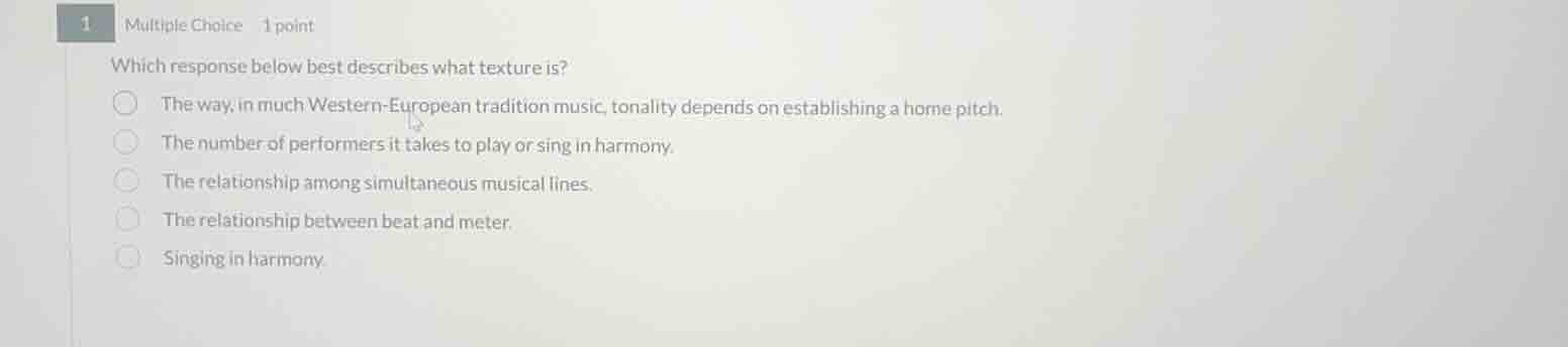 1 multiple choice 1 point which response below best describes what text…