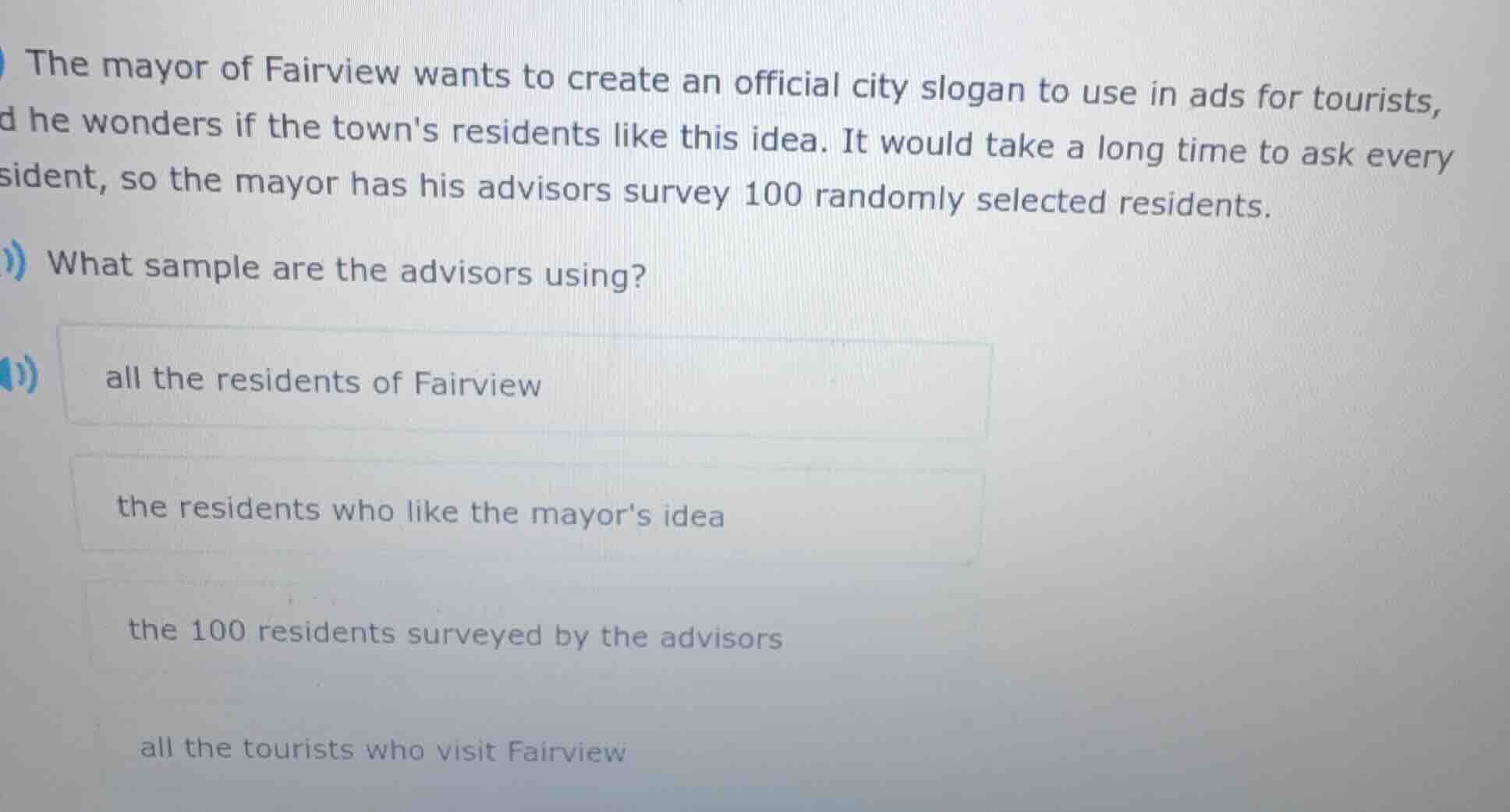 the mayor of fairview wants to create an official city slogan to use in…