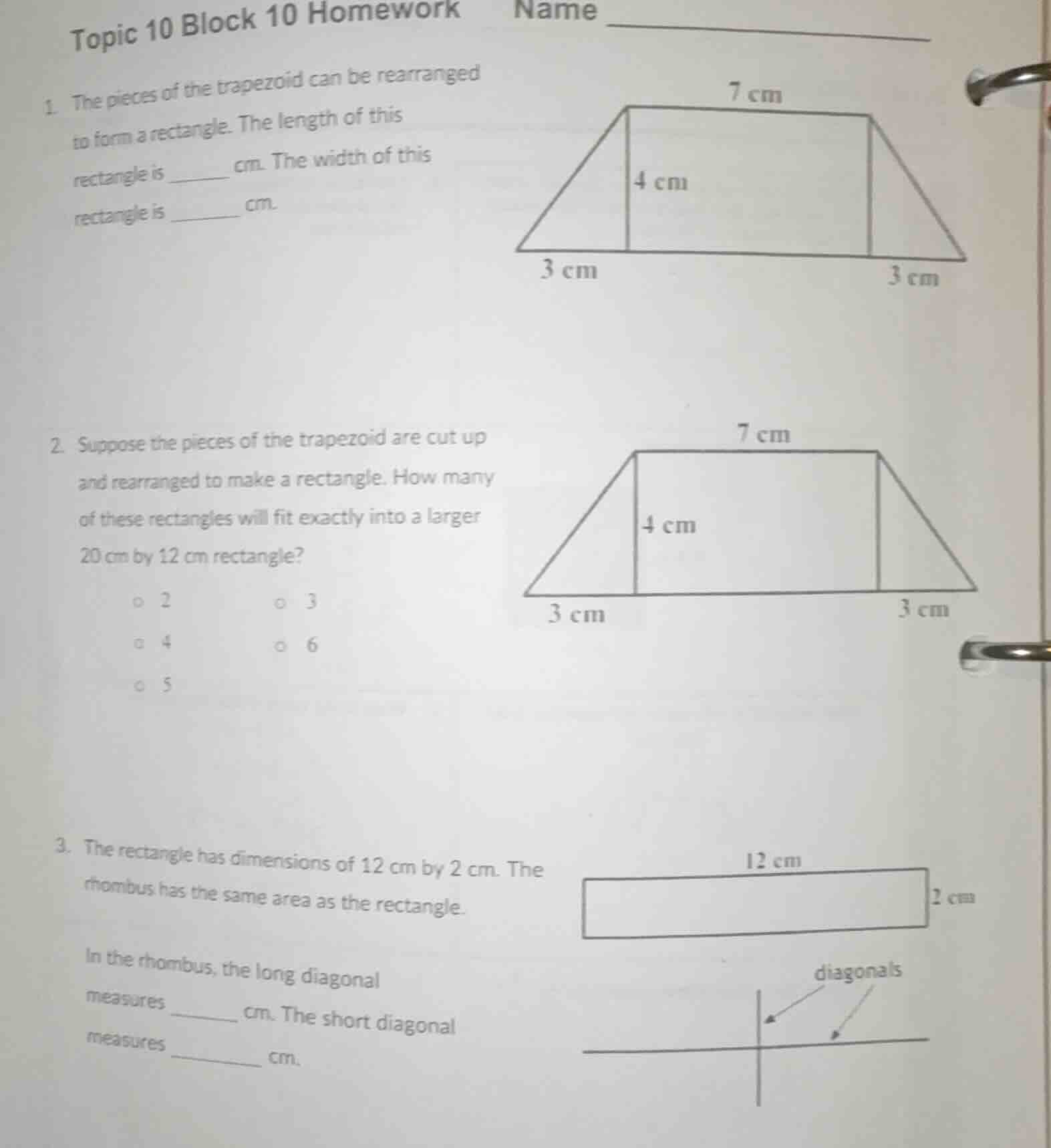 topic 10 block 10 homework name 1. the pieces of the trapezoid can be r…