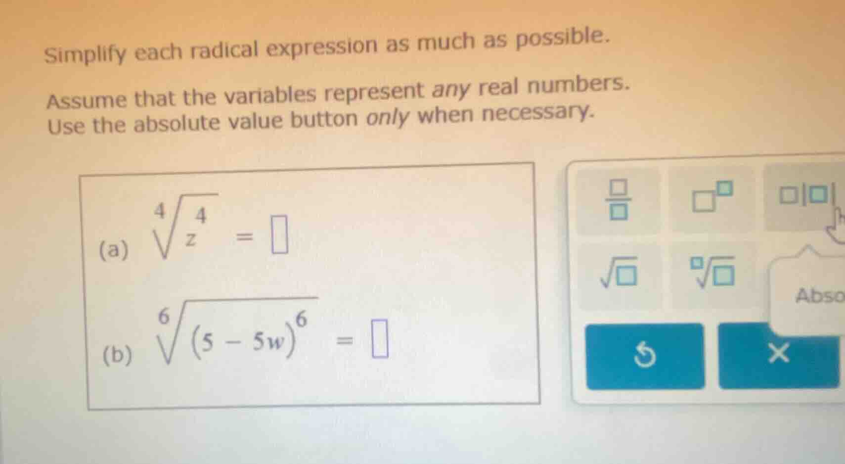 simplify each radical expression as much as possible. assume that the v…