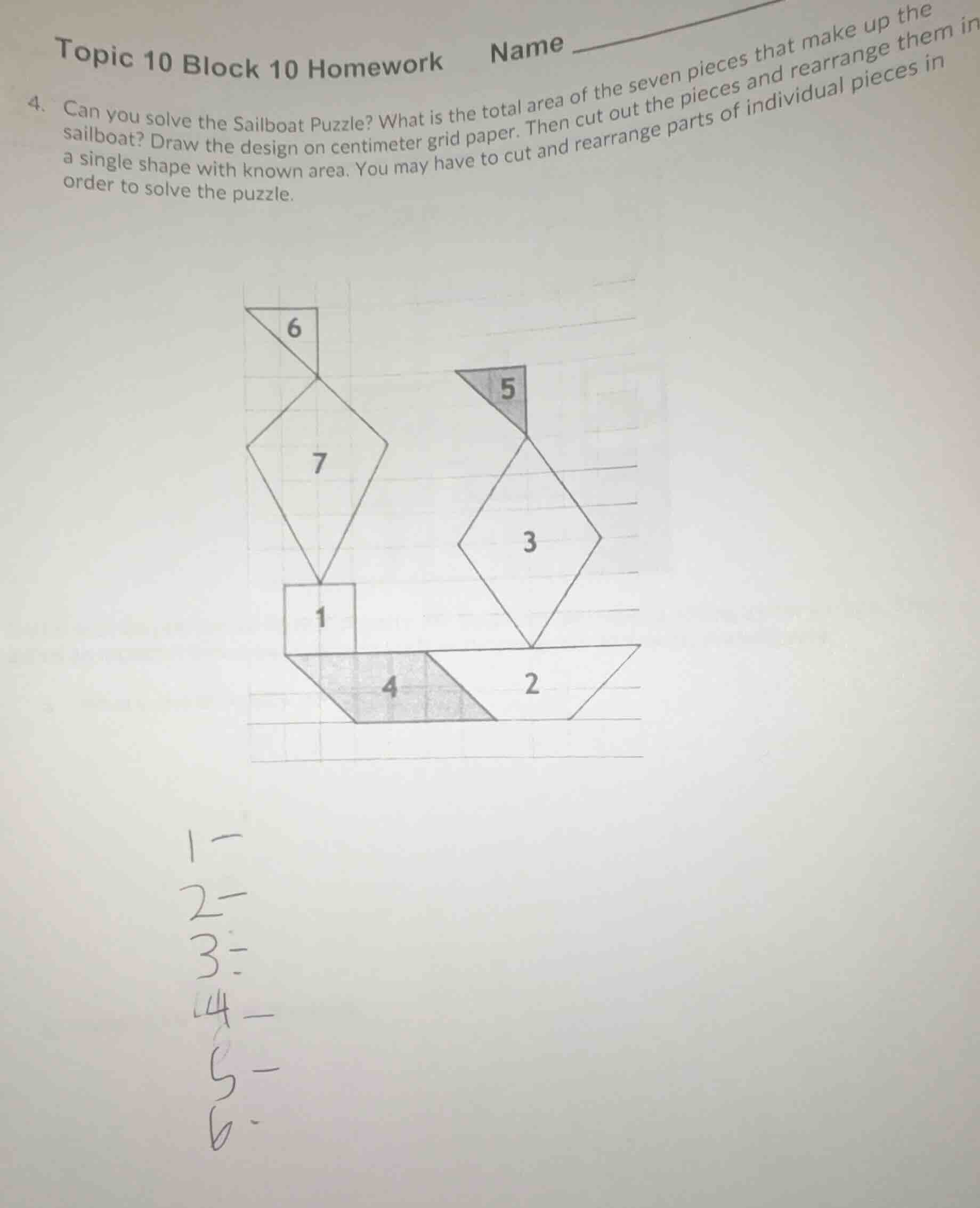 topic 10 block 10 homework name 4. can you solve the sailboat puzzle? w…