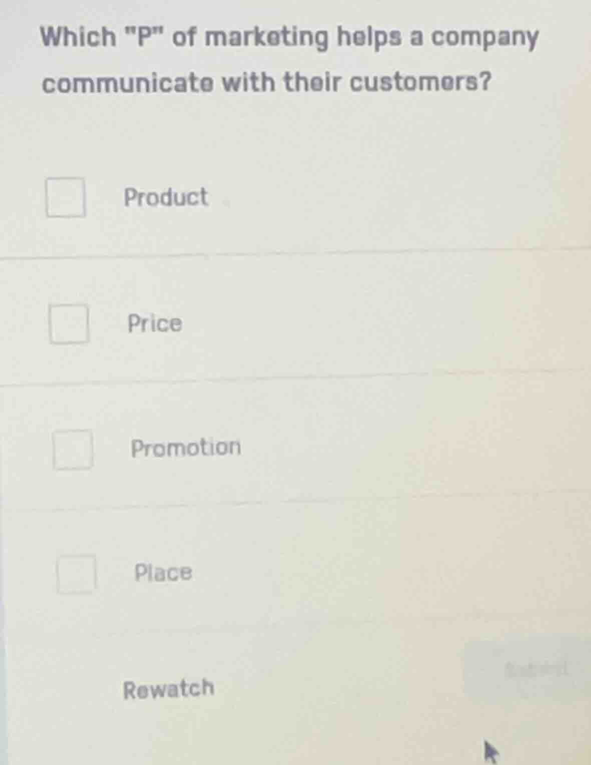 which \p\ of marketing helps a company communicate with their customers…