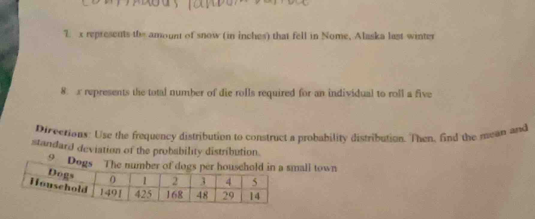 7. x represents the amount of snow (in inches) that fell in nome, alask…