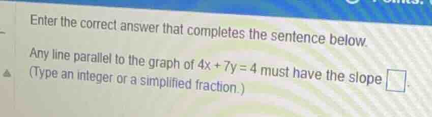 enter the correct answer that completes the sentence below. any line pa…