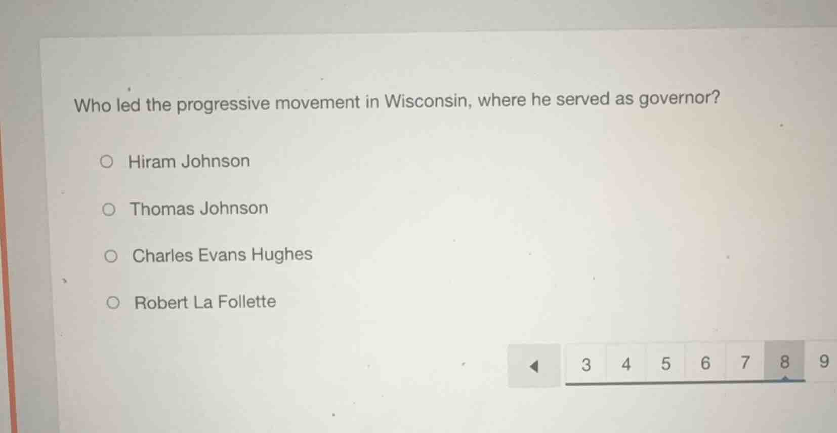 who led the progressive movement in wisconsin, where he served as gover…