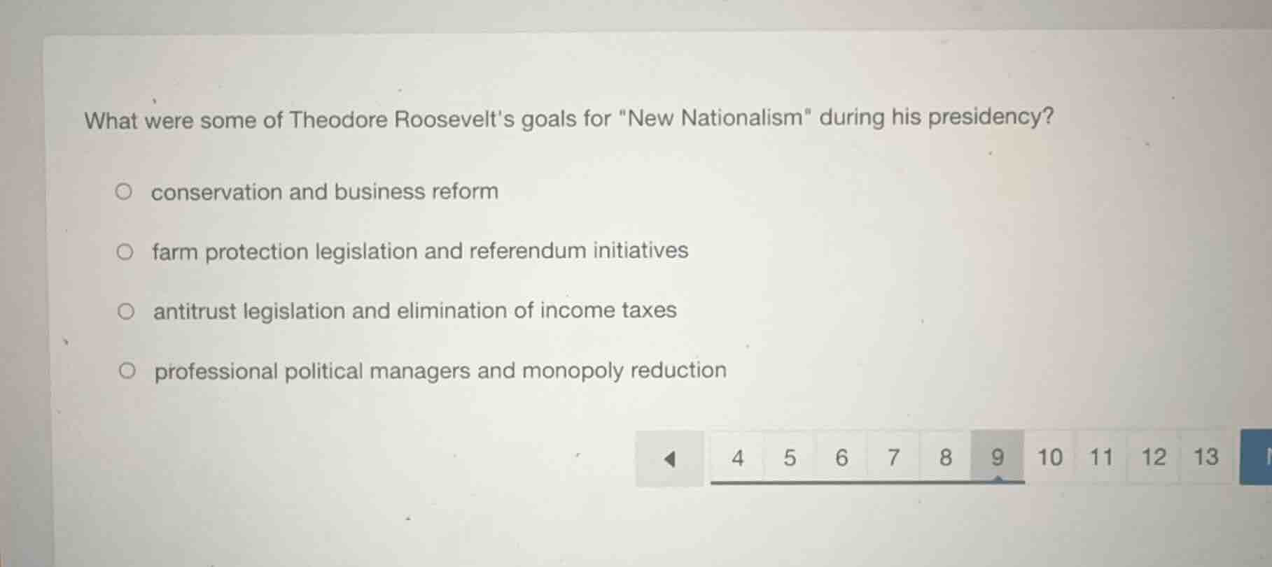 what were some of theodore roosevelts goals for ew nationalism\ during …