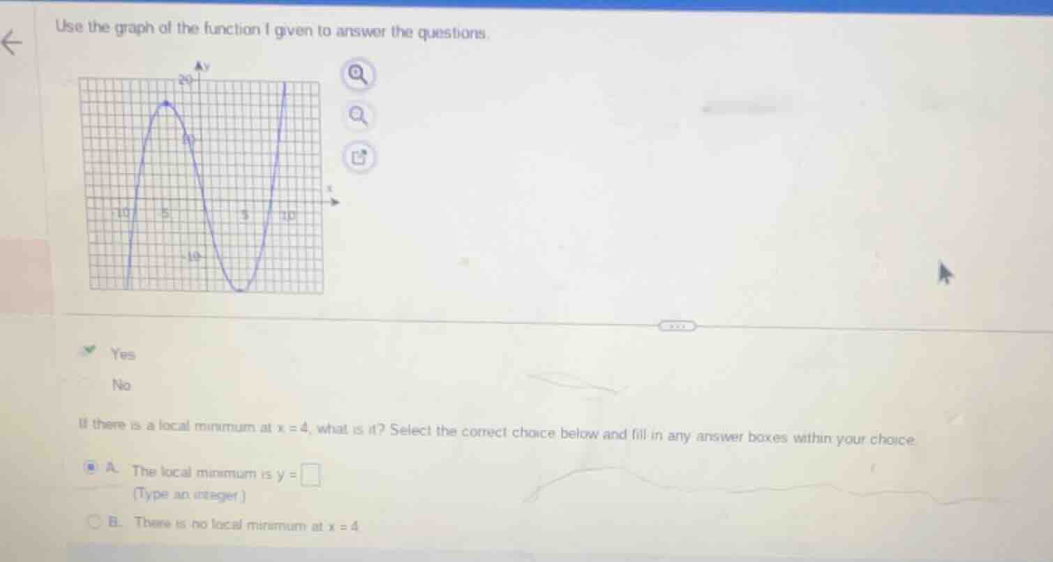 use the graph of the function f given to answer the questions. if there…