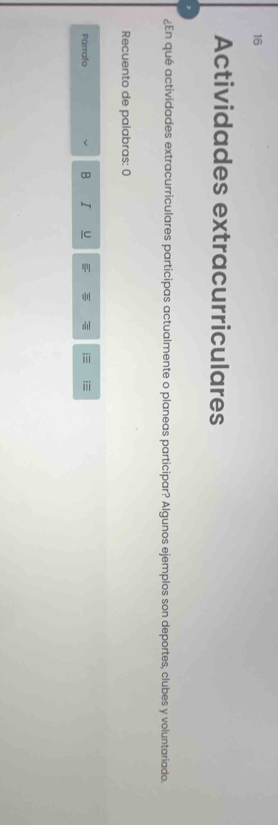 actividades extracurriculares ¿en qué actividades extracurriculares par…