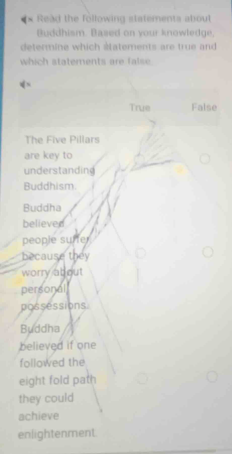 read the following statements about buddhism. based on your knowledge, …