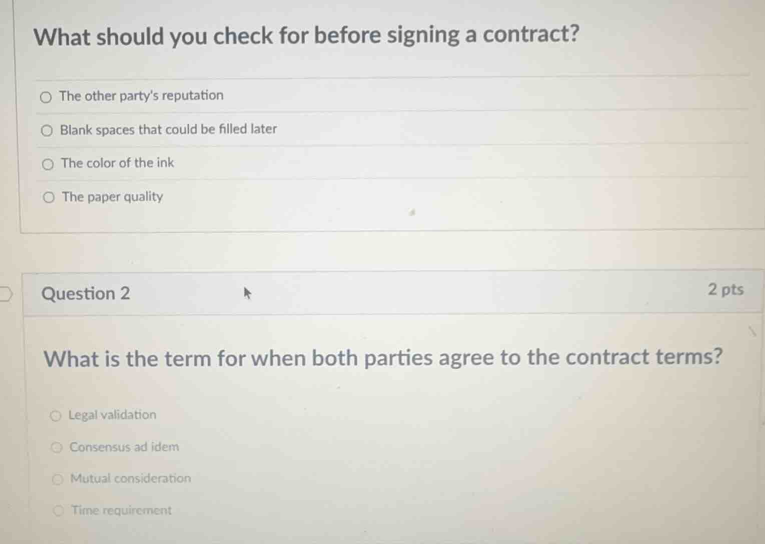 what should you check for before signing a contract? the other partys r…