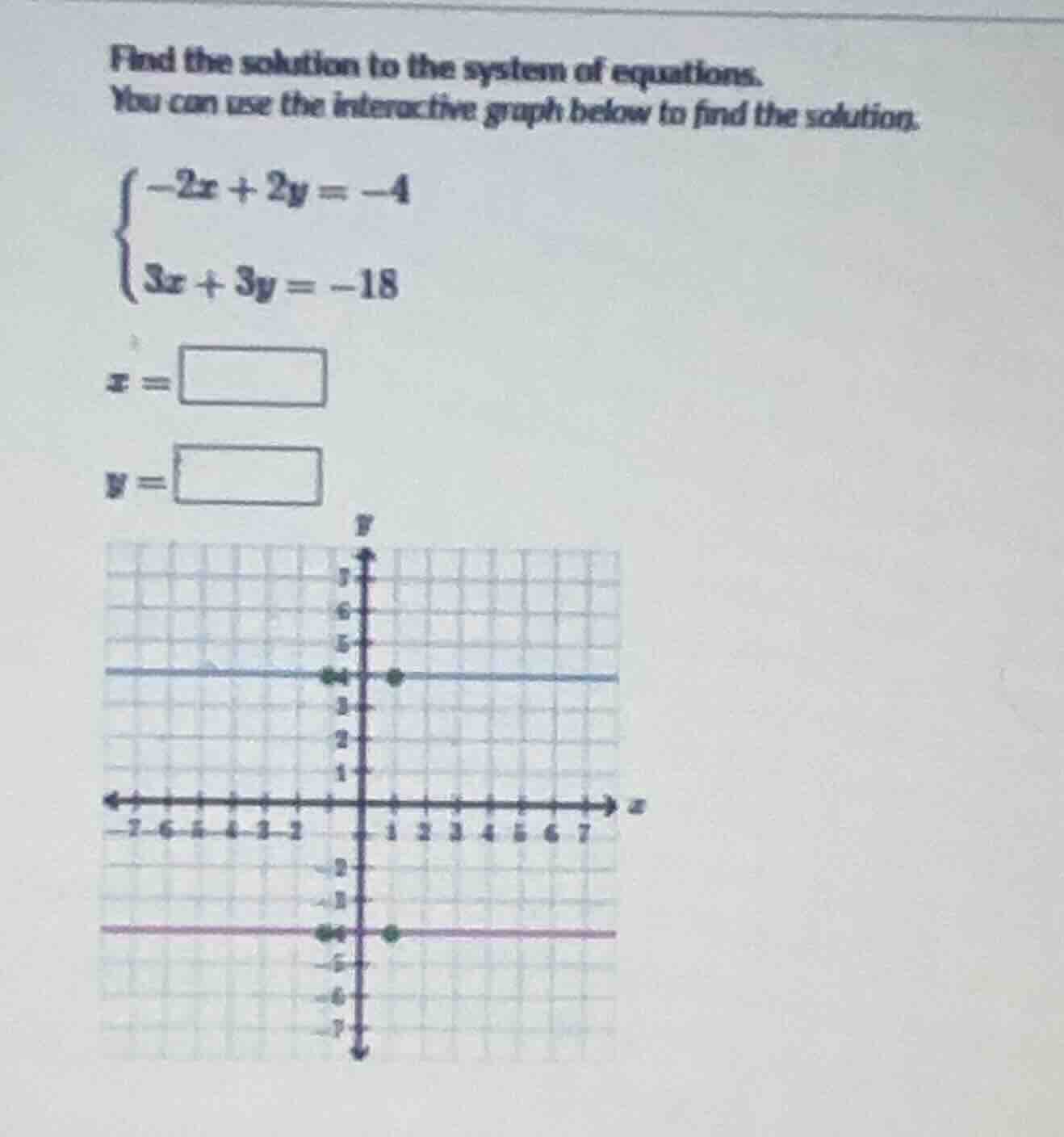 find the solution to the system of equations. you can use the interacti…