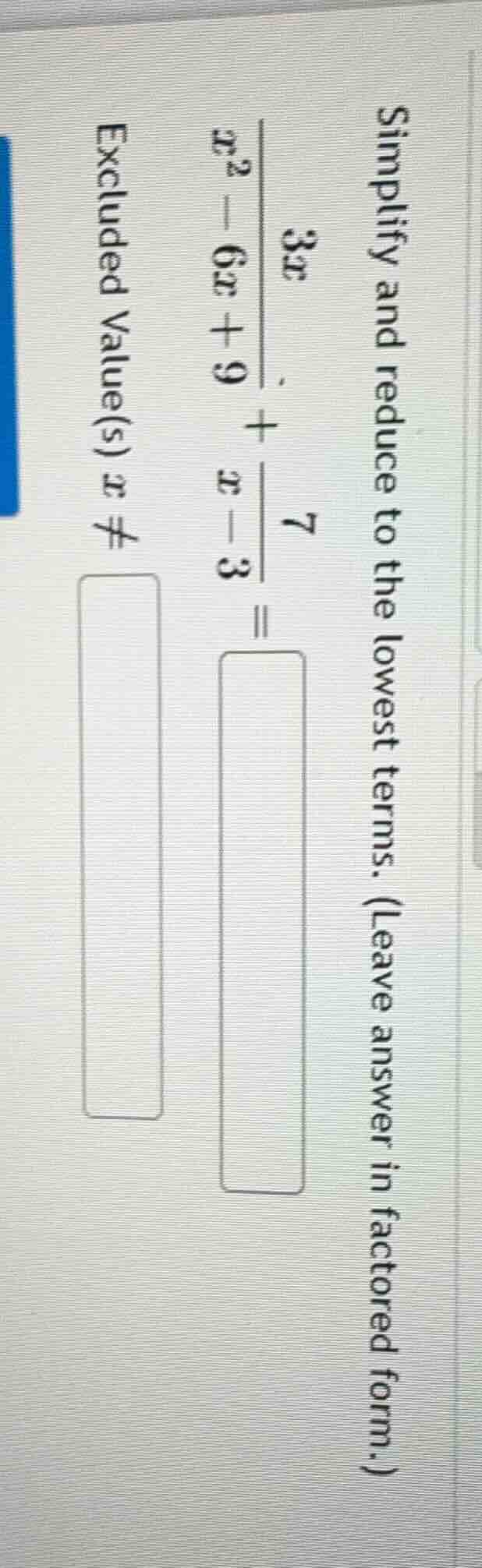 simplify and reduce to the lowest terms. (leave answer in factored form…