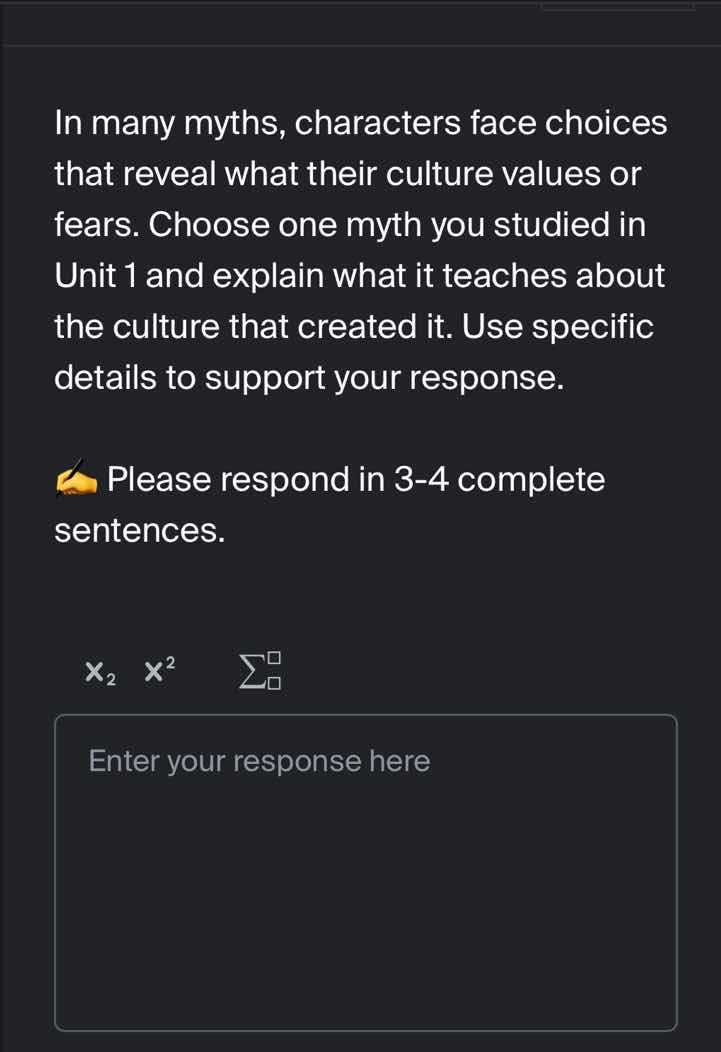 in many myths, characters face choices that reveal what their culture v…