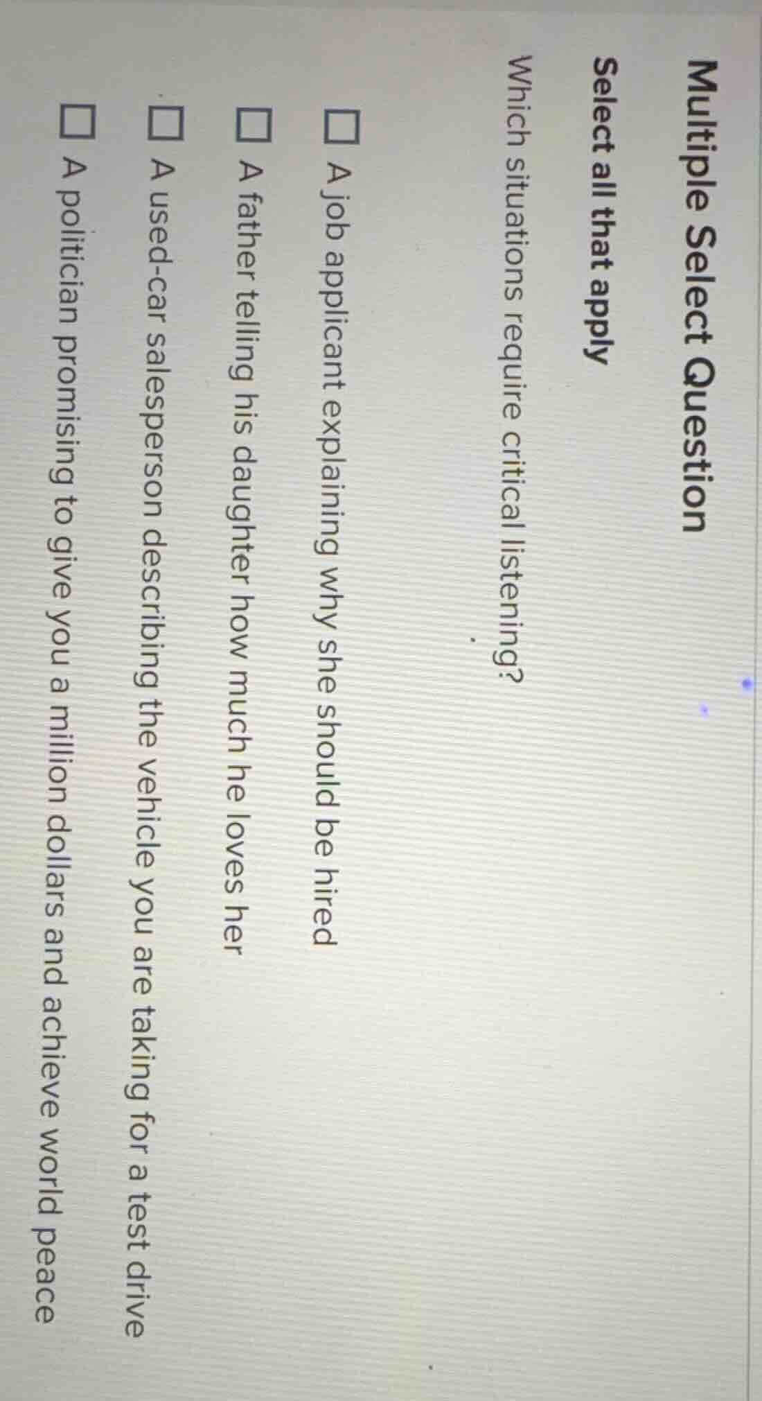 multiple select question select all that apply which situations require…