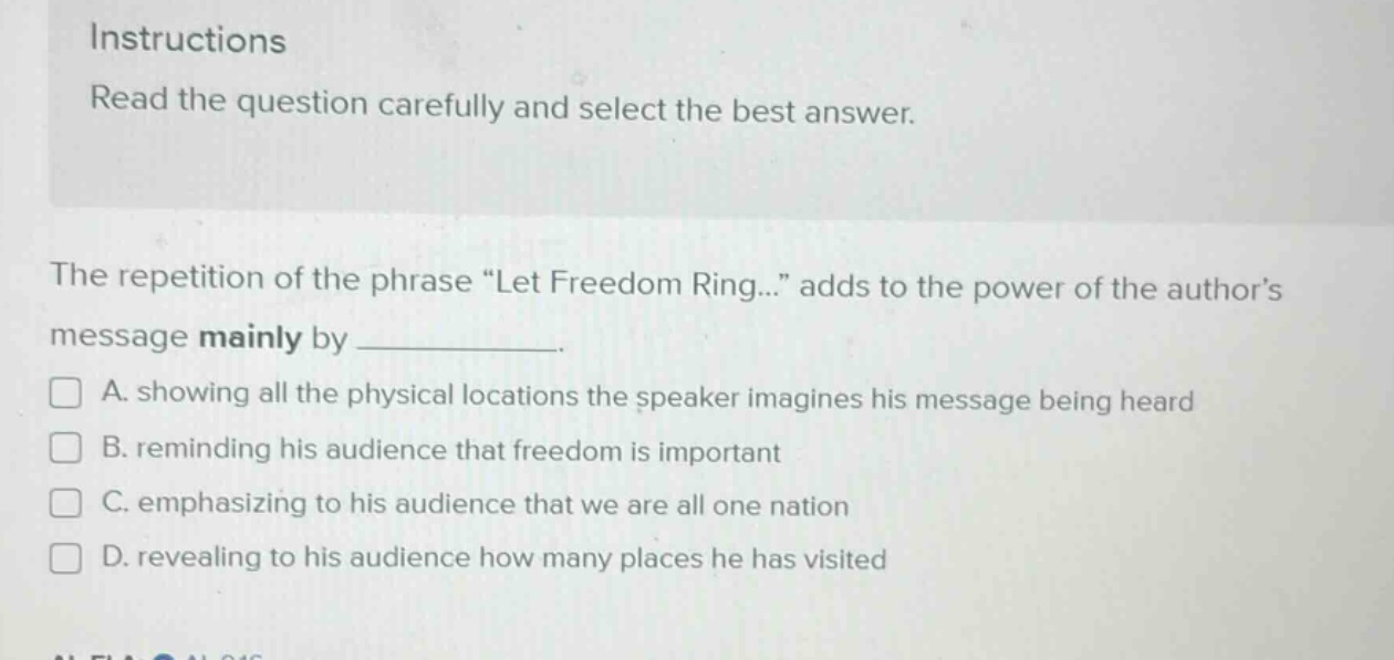 instructions read the question carefully and select the best answer. th…