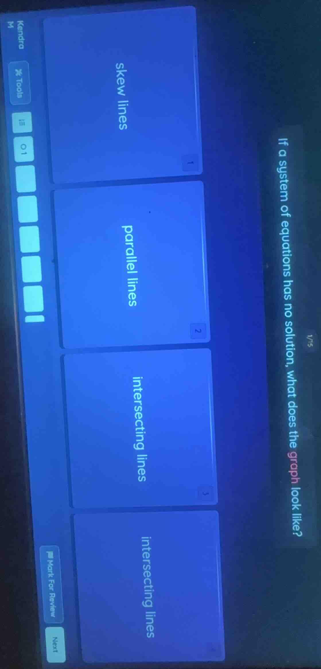 if a system of equations has no solution, what does the graph look like…