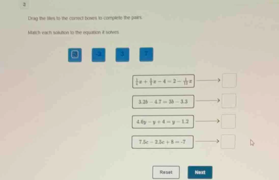 3 drag the tiles to the correct boxes to complete the pairs. match each…