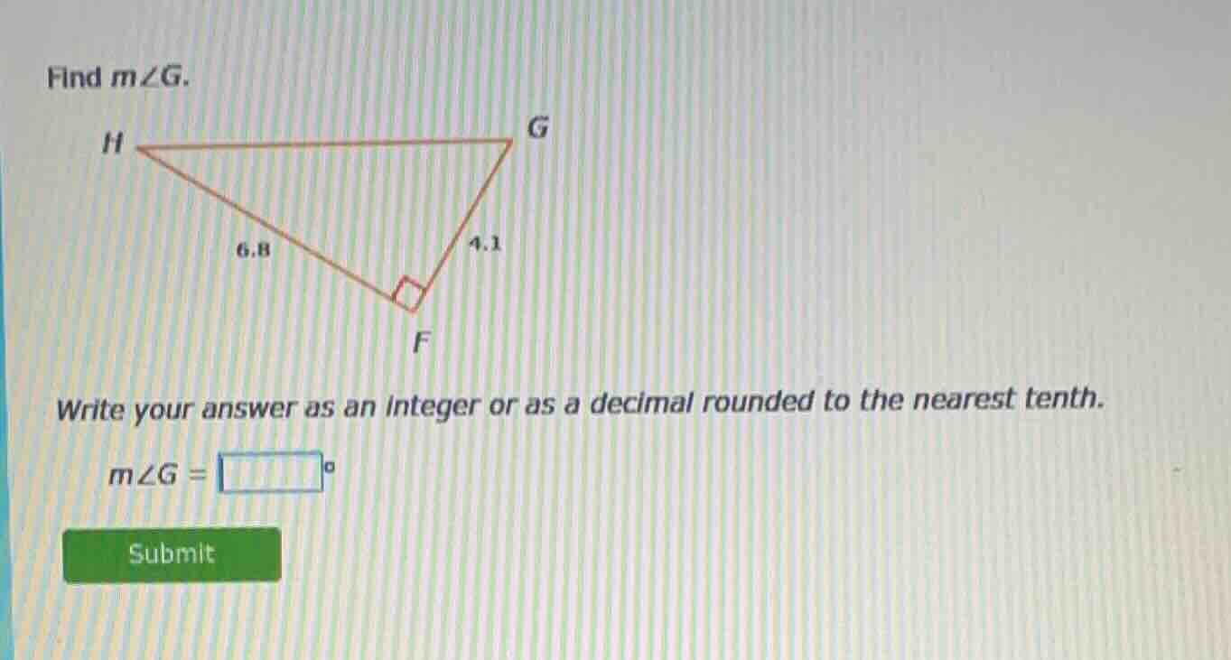find ( mangle g ). write your answer as an integer or as a decimal roun…