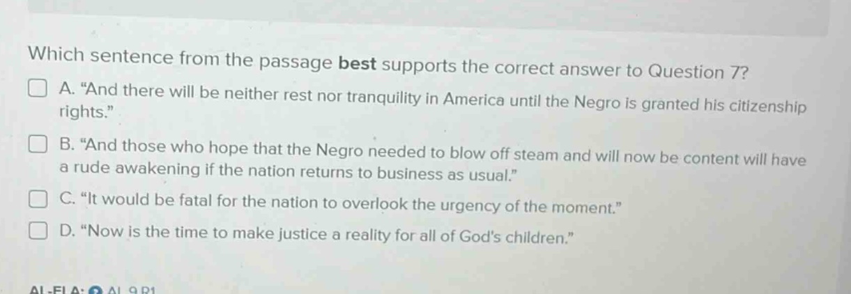 which sentence from the passage best supports the correct answer to que…