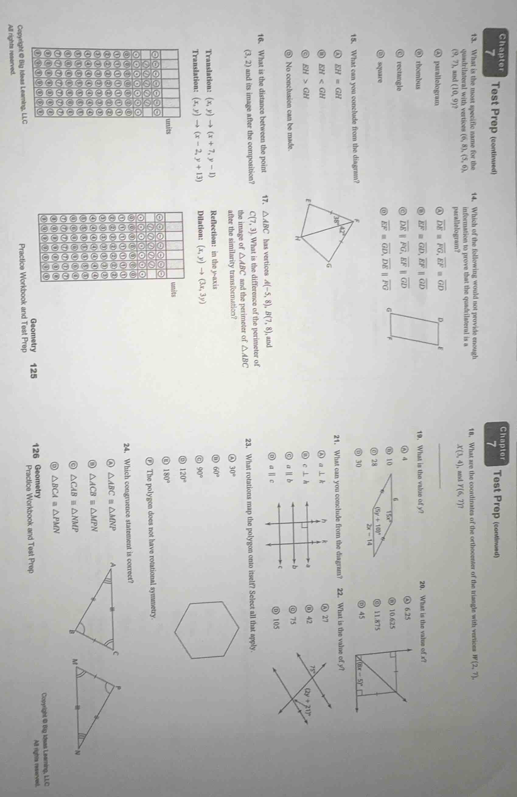 chapter 7 test prep (continued) 13. what is the most specific name for …