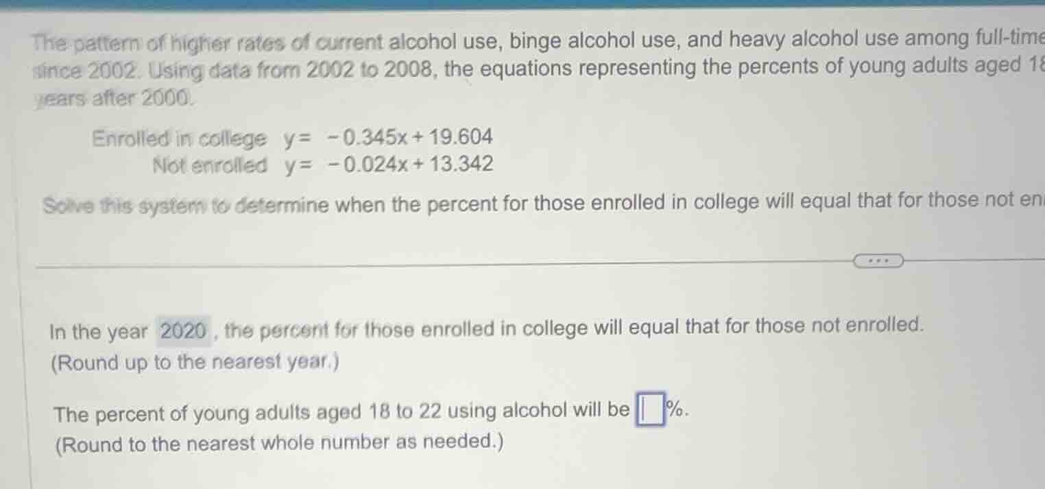 the pattern of higher rates of current alcohol use, binge alcohol use, …