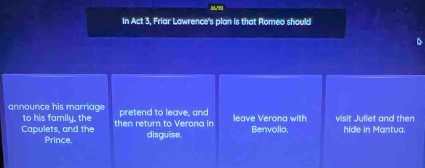 in act 3, friar lawrences plan is that romeo should announce his marria…