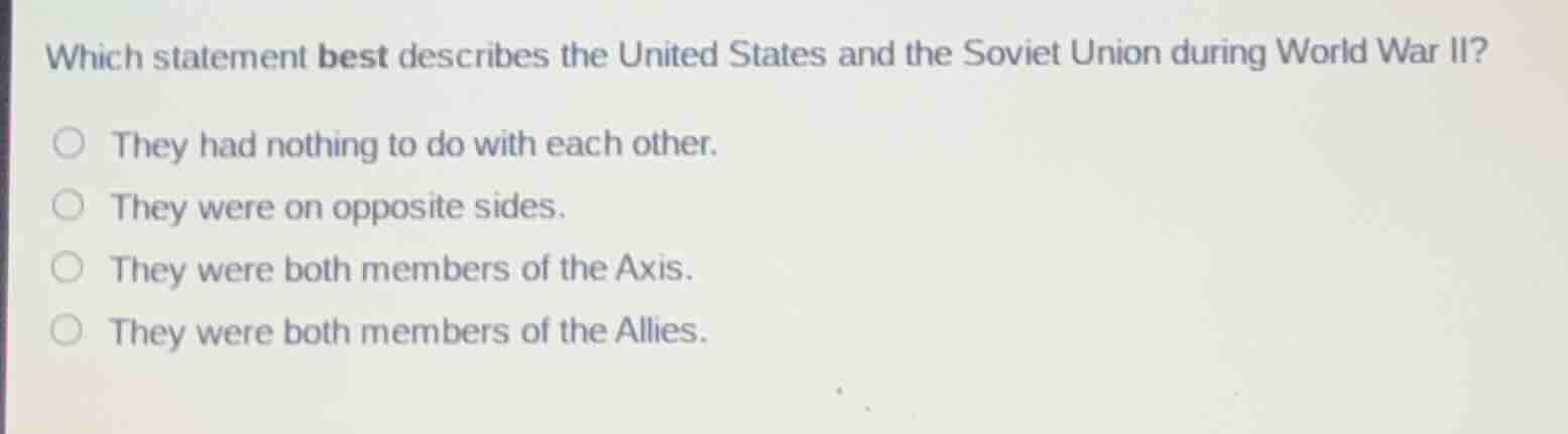 which statement best describes the united states and the soviet union d…