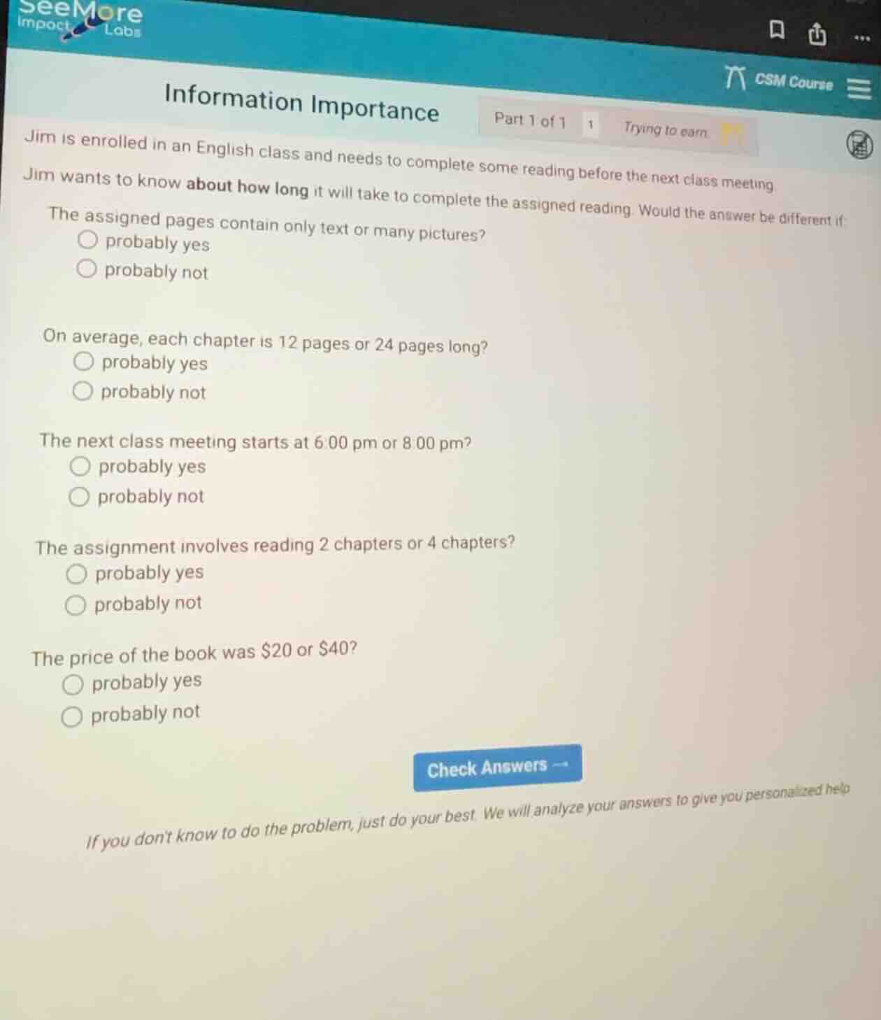 information importance jim is enrolled in an english class and needs to…