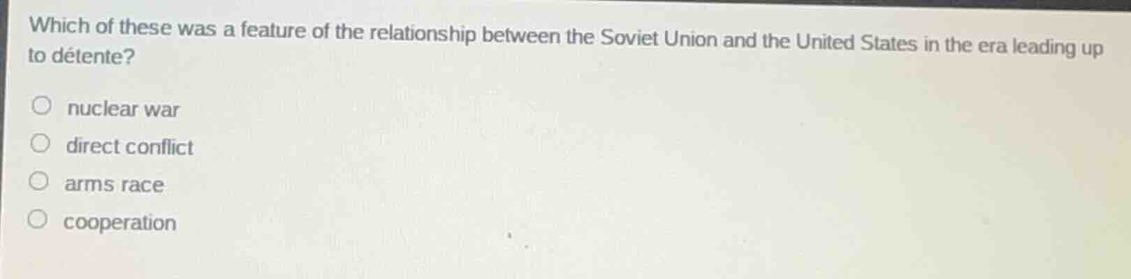 which of these was a feature of the relationship between the soviet uni…