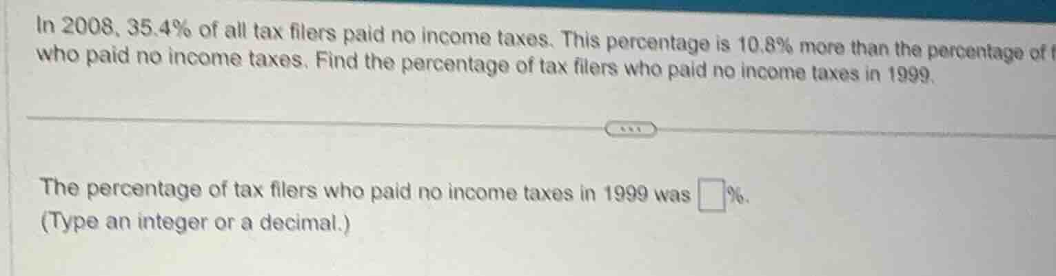 in 2008, 35.4% of all tax filers paid no income taxes. this percentage …