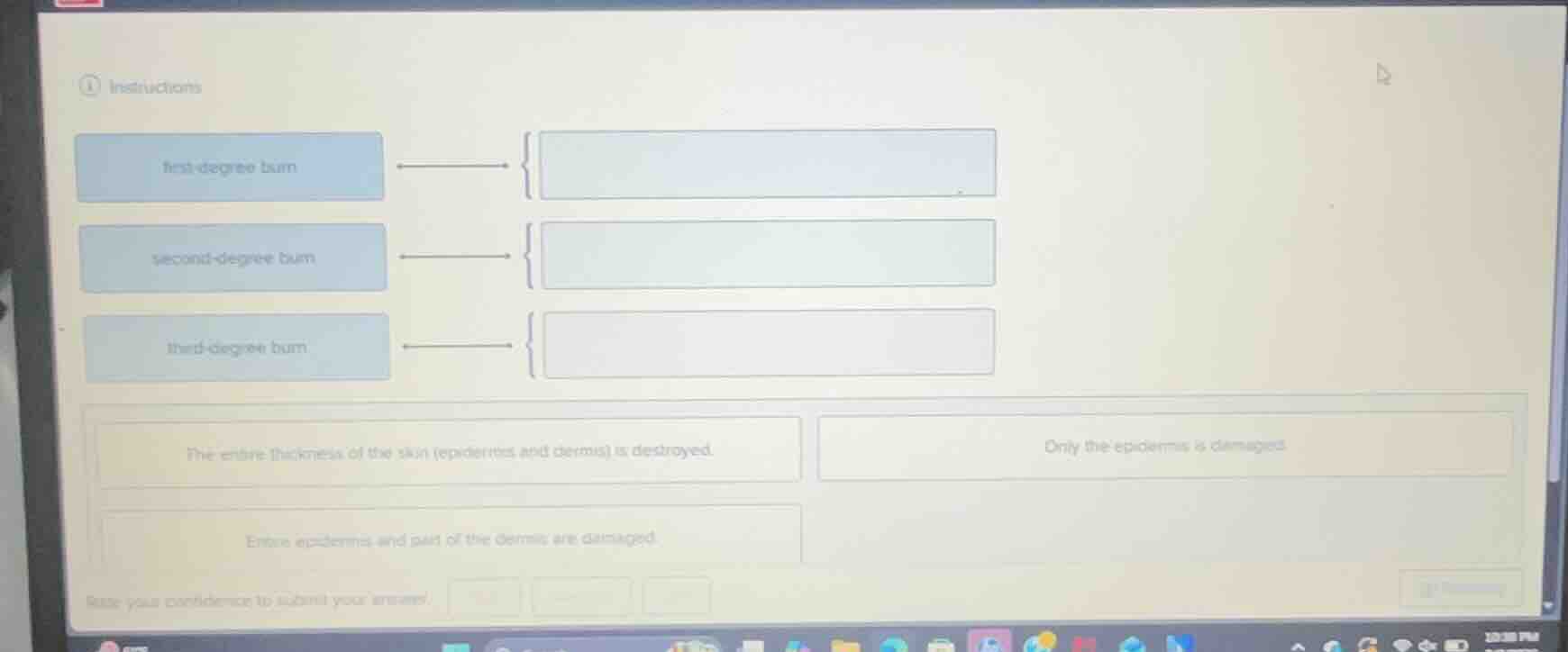 instructions first - degree burn second - degree burn third - degree bu…
